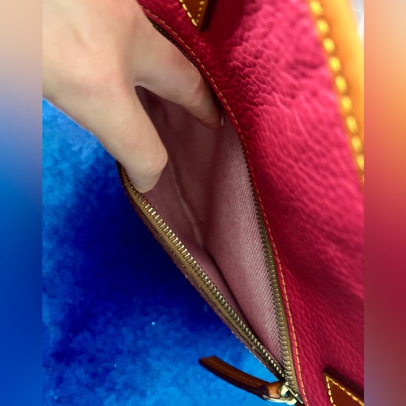 Dooney & Bourke Pebble Leather Charleston Shopper Pink Tote Bag EUC - Picture 8 of 12